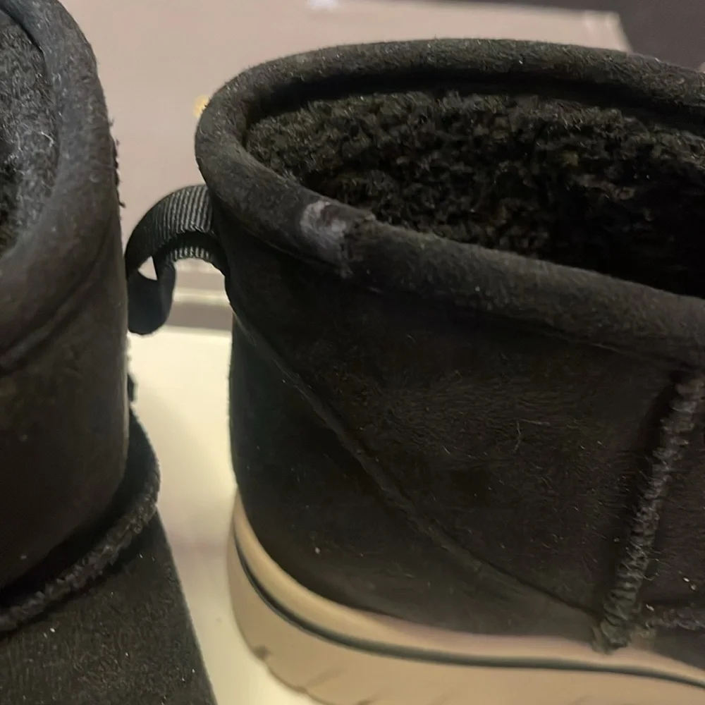 Cliffs by white mountain fur lined black booties boots new 9m
